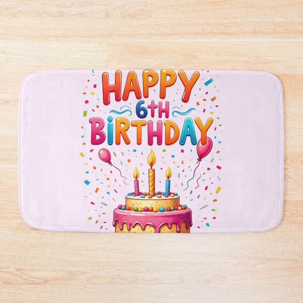 Item preview, Vibrant Happy 6th Birthday designed and sold by Itsheartshop.