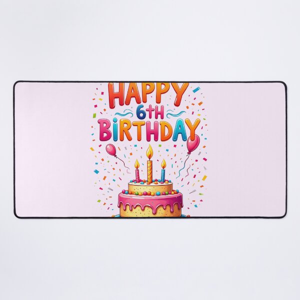 Item preview, Vibrant Happy 6th Birthday designed and sold by Itsheartshop.