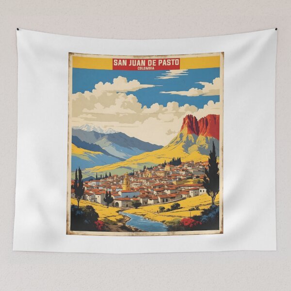 Artikelvorschau, San Juan de Pasto Kolumbien Retro Vintage Poster Tourismus entworfen und verkauft von TravelersGems.