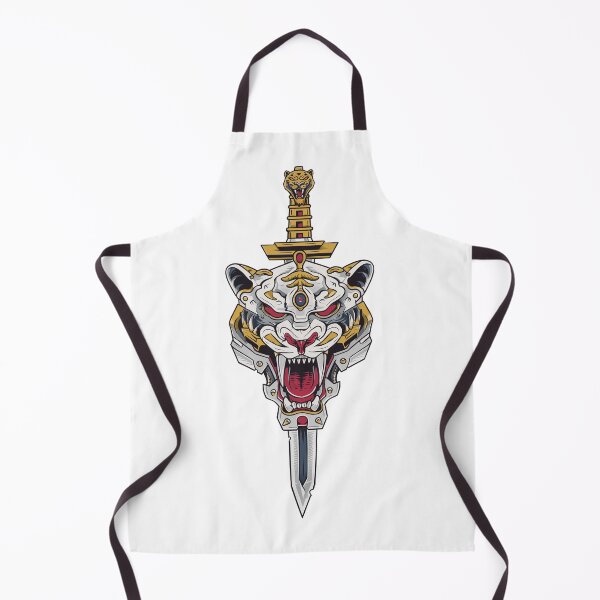 Item preview, Old School White Tiger Ranger Tattoo designed and sold by Randy Verschueren.