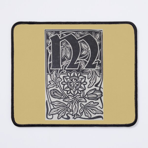 Item preview, Art by Mike Linocut digitally edited, alphabet letter M, combinable designed and sold by allartbymike.