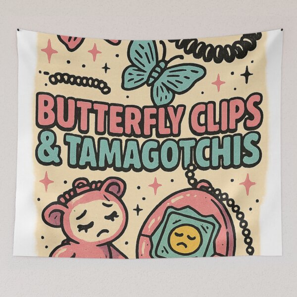 Item preview, Butterfly Clips and Tamagotchis designed and sold by STATICDUST.