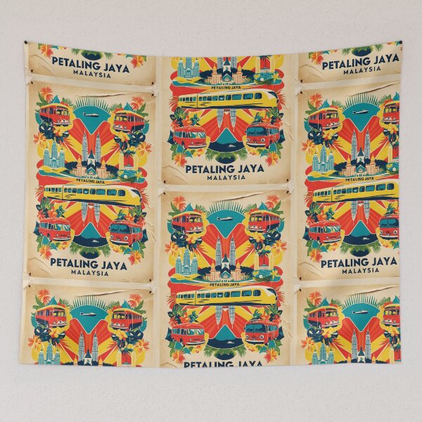Item preview, Petaling Jaya Malaysia Vintage Travel Tourism designed and sold by TravelersGems.