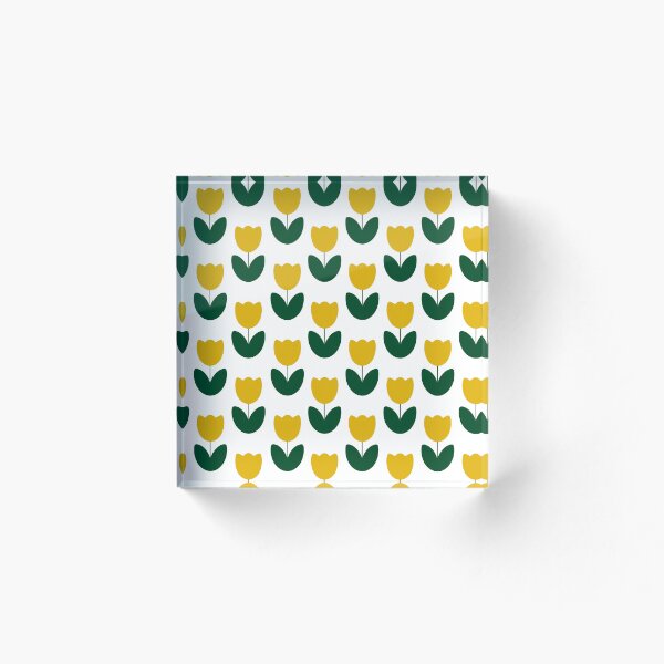 Item preview, Yellow Tulips on White Background Pattern designed and sold by patternicco.