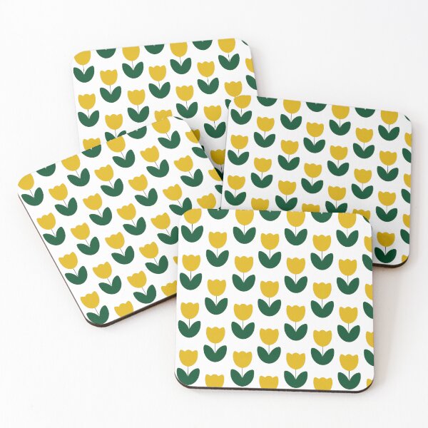 Item preview, Yellow Tulips on White Background Pattern designed and sold by patternicco.