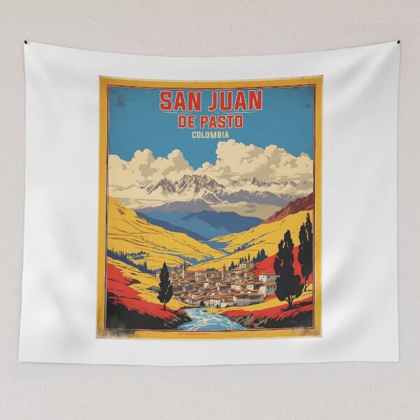 Artikelvorschau, San Juan de Pasto Kolumbien Retro Vintage Poster Tourismus entworfen und verkauft von TravelersGems.