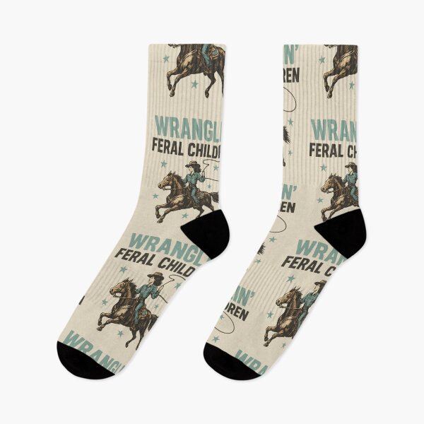 Item preview, Wranglin' Feral Children Funny Cowgirl Rodeo Vintage Western Design designed and sold by Artisticlions-A.