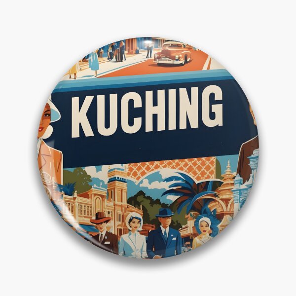 Item preview, Kuching Malaysia Vintage Travel Tourism designed and sold by TravelersGems.