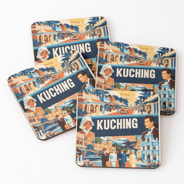 Item preview, Kuching Malaysia Vintage Travel Tourism designed and sold by TravelersGems.