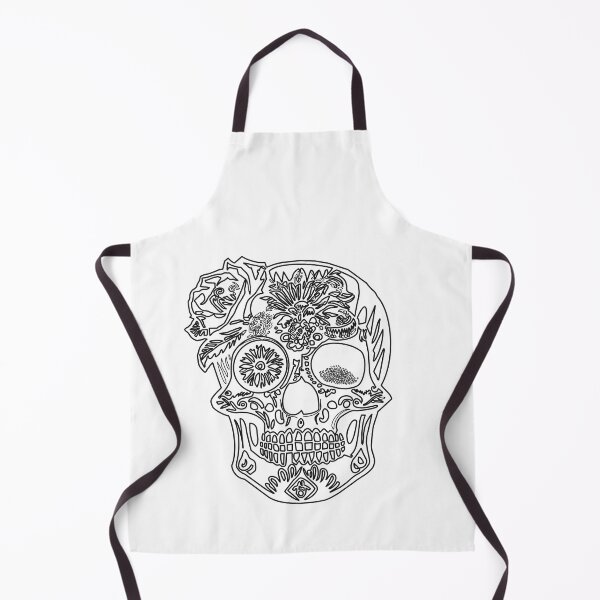 Item preview, Gothic Sugar Skull Coloring Page Black and White Line Art for Día de los Muertos designed and sold by chuckletuckle.