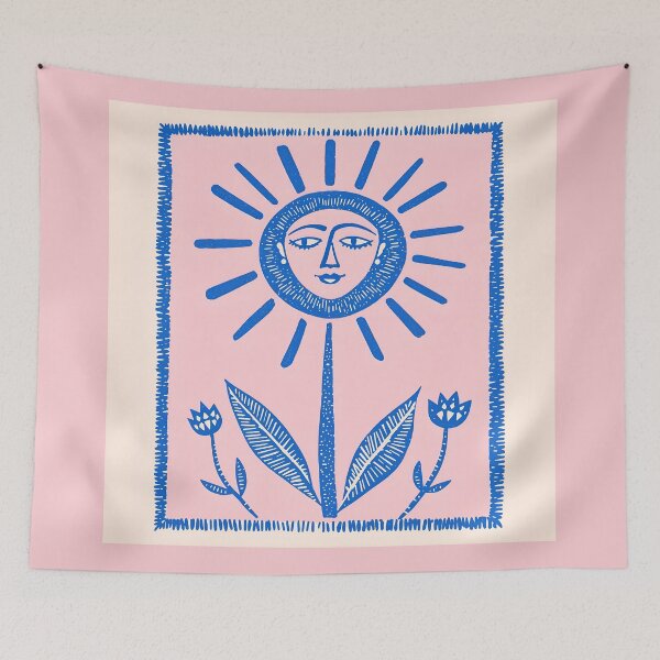 Item preview, Boho Sunflower Face Art designed and sold by Prints & Wonders.