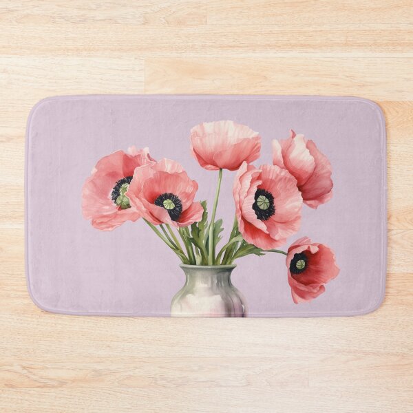 Item preview, Pink Poppies in a Ceramic Vase designed and sold by Violet Peonies.