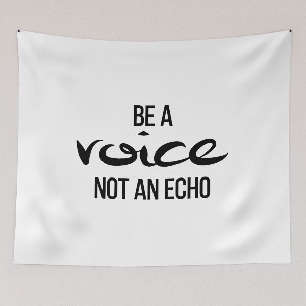 Item preview, Authenticity Quote Wall Art | Be A Voice Not An Echo | Personal Excellence Gift designed and sold by TextMuse.