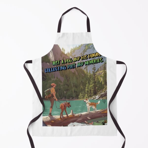 Item preview, Just a Dog and His Human, Collecting Dirt and Memories Hiking with Dog Tee | Cartoon Outdoor Design | Scenic Forest Trail Illustration | Dog Lover T-Shirt designed and sold by VybeWear Co..