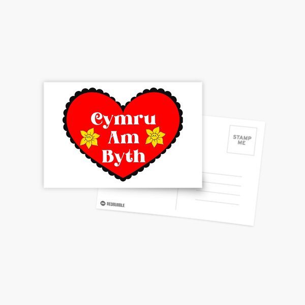 Aperçu de l'œuvre Cymru Am Byth Coeur Illustration créée et vendue par Studio Lisa Jayne.