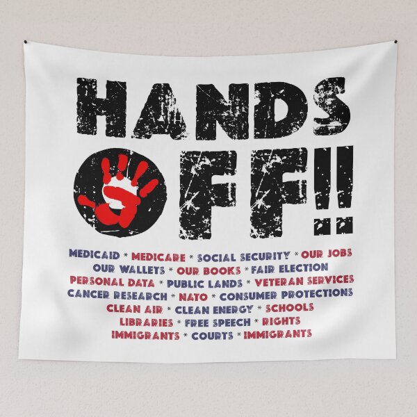 Item preview, Hands off my social security sign protest designed and sold by BrightNook.