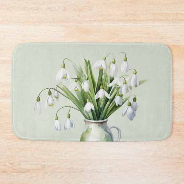Item preview, Snowdrops in a Small Grey Vase designed and sold by Violet Peonies.