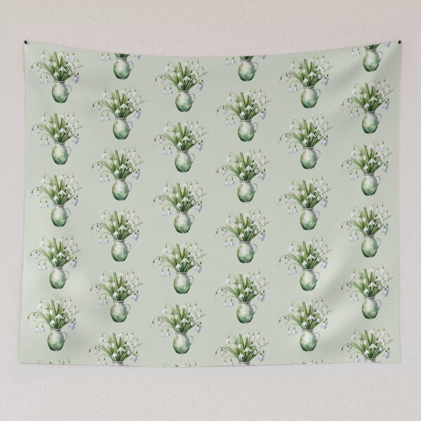 Item preview, Snowdrops in a Small Grey Vase designed and sold by Violet Peonies.