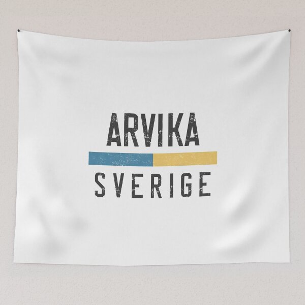 Item preview, Arvika Sverige Retro Vintage Swedish Flag  designed and sold by jeshands.