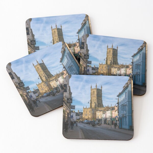 Item preview, Town Centre view of Cirencester with the Church of St. John the Baptist designed and sold by WorldScenery.