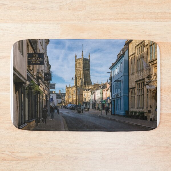 Item preview, Town Centre view of Cirencester with the Church of St. John the Baptist designed and sold by WorldScenery.