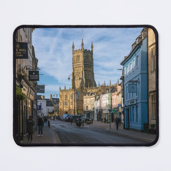 Item preview, Town Centre view of Cirencester with the Church of St. John the Baptist designed and sold by WorldScenery.
