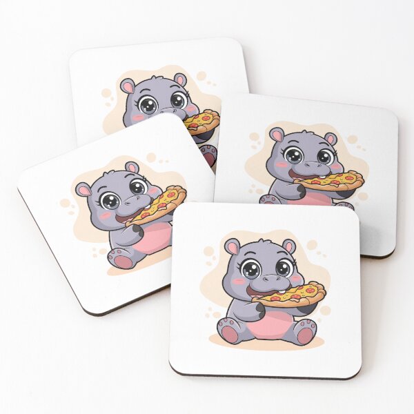 Item preview, hippo eating pizza designed and sold by Eternalski.