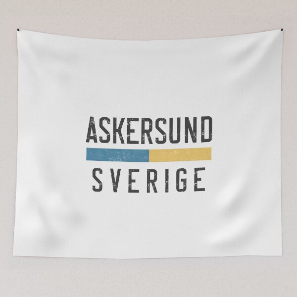 Item preview, Askersund Sverige Retro Vintage Swedish Flag  designed and sold by jeshands.