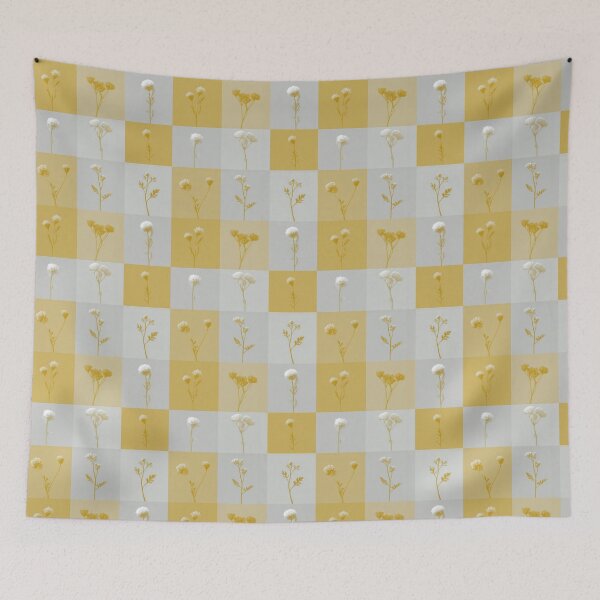 Item preview, Vintage Botanical Checkerboard Pattern designed and sold by patternicco.