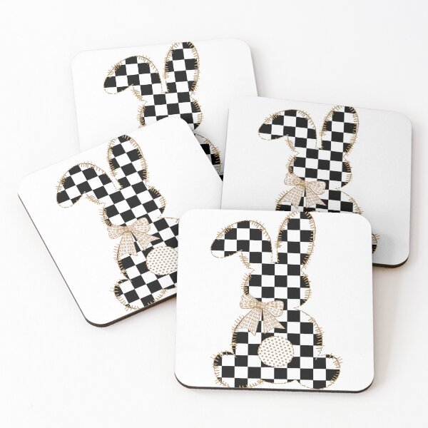 Item preview, Checkered Bunny with Golden Bow designed and sold by StyleTee11.