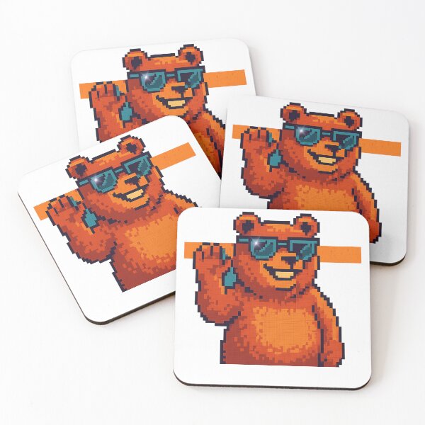 Item preview, Friendly Alpha Bear wearing sunglasses. designed and sold by Lunaria Arts.