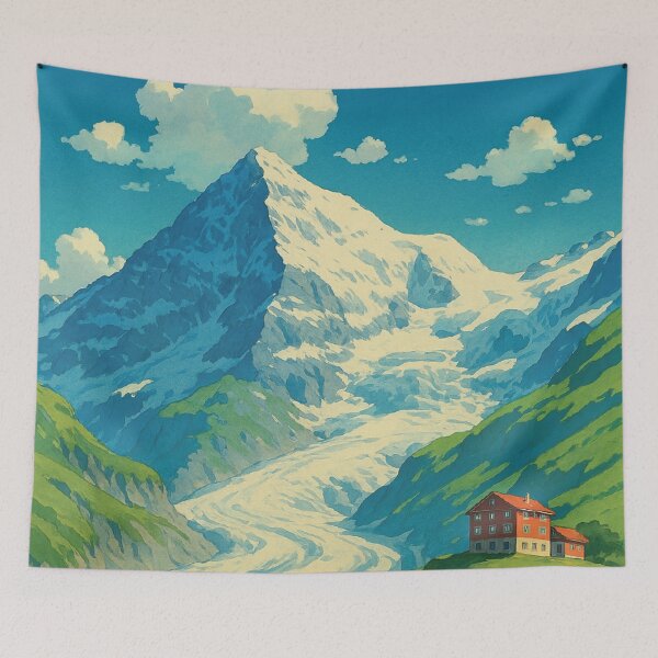 Item preview, Jungfraujoch Mountain and Glacier Poster designed and sold by Era-of-Traveler.