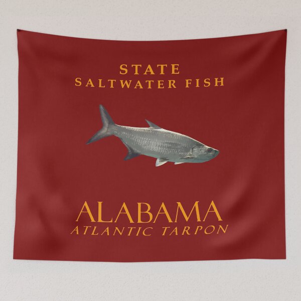 Item preview, Alabama Territory Saltwater Fish Atlantic tarpon designed and sold by taiche.