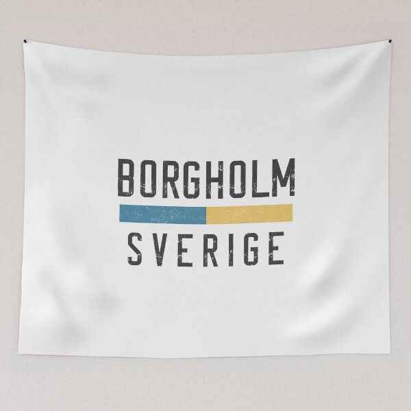 Item preview, Borgholm Sverige Retro Vintage Swedish Flag  designed and sold by jeshands.