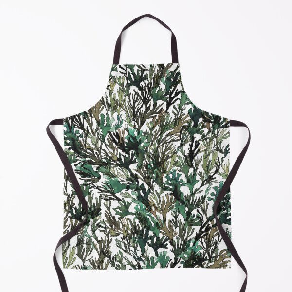 Item preview, A dense forest of green seaweed underwater painted in watercolor. designed and sold by AlineDoornhof.