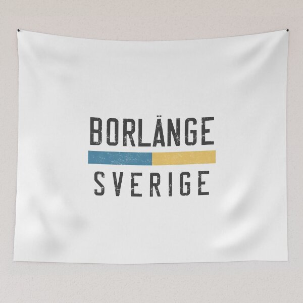 Item preview, Borlänge Sverige Retro Vintage Swedish Flag  designed and sold by jeshands.