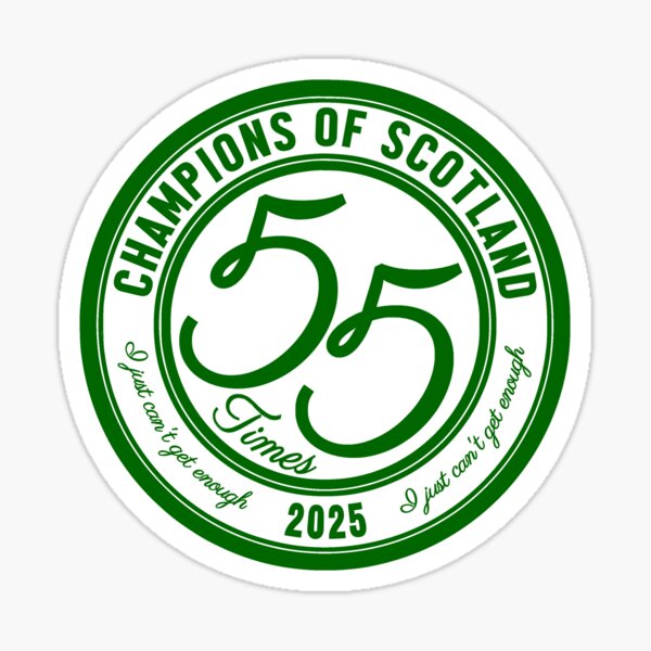 Item preview, The Celts CHAMPIONS of Scotland 2025 Fanmade 55 Times Crest designed and sold by MDEO.