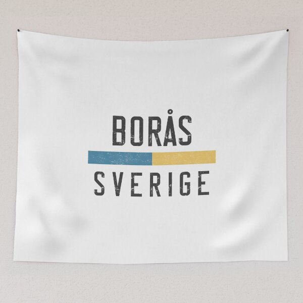Item preview, Borås Sverige Retro Vintage Swedish Flag  designed and sold by jeshands.