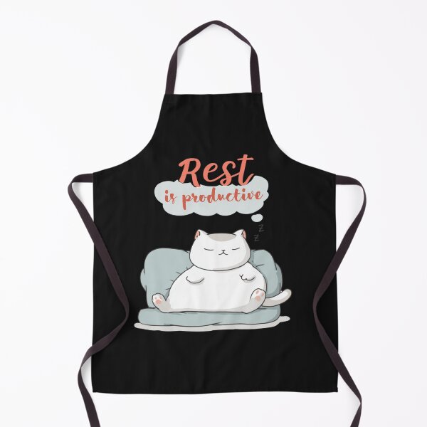 Item preview, Lazy Cat on Couch – Rest is Productive Cute Motivational Quote designed and sold by ThaiArtShop.