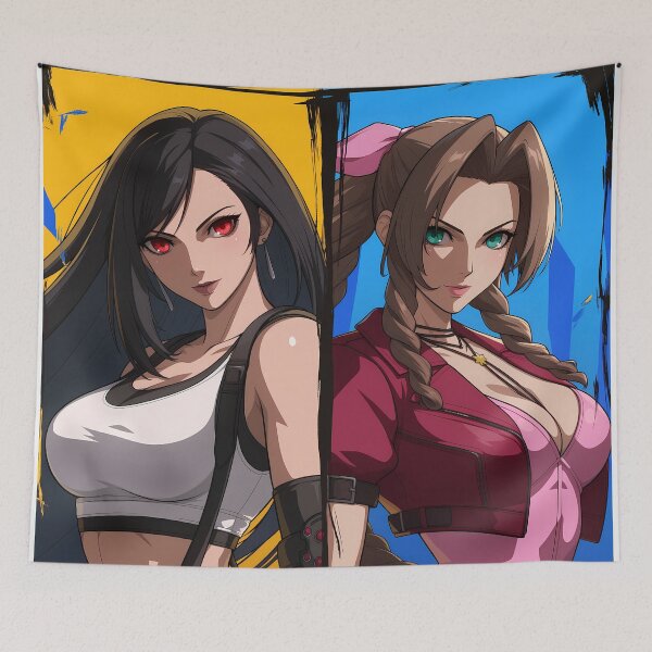 Item preview, Tifa & Aerith - 3 designed and sold by Infinite-Aspire.