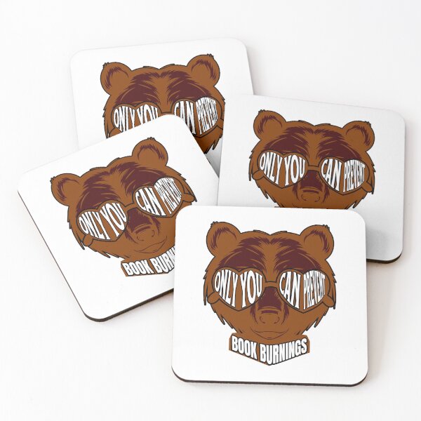 Item preview, Only You Can Prevent Book Burnings  Bear with Sunglasses Design designed and sold by ArtDesignTp.