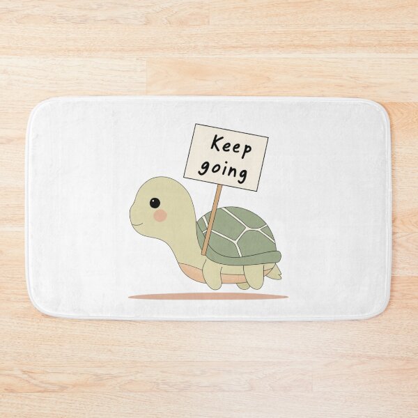 Item preview, Cute Turtle Keep Going – Minimal Motivational Animal Quote designed and sold by ThaiArtShop.
