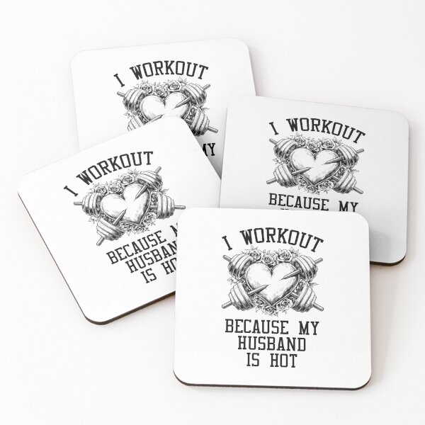 Item preview, I Workout Because My Husband Is Hot Fitness Women Gym Heart designed and sold by GrandeDuc.