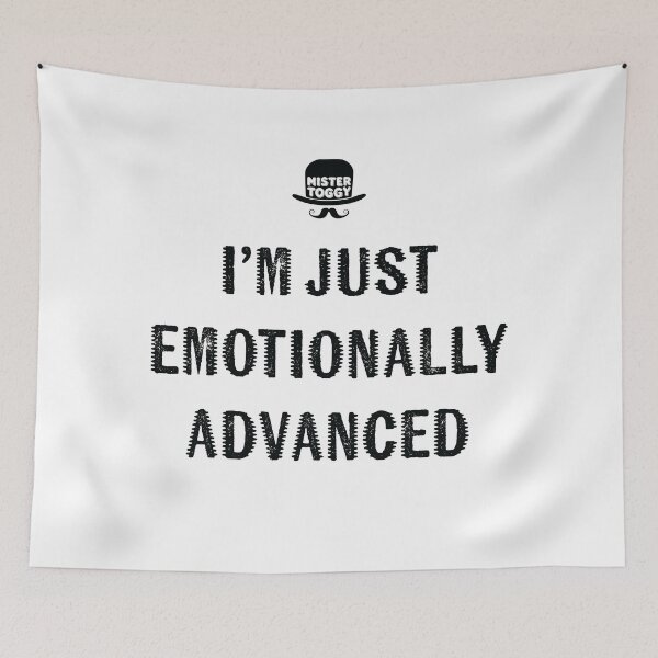 Item preview, Emotionally Advanced (Like a Wine-Soaked Oracle) designed and sold by MisterToggy.