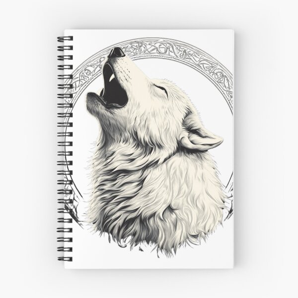 Item preview, White Direwolf Howling designed and sold by NicolasGlowArt.