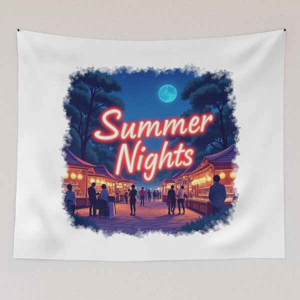 Item preview, Summer Nights Market: A Festive Evening Under the Full Moon designed and sold by latelierdechris.