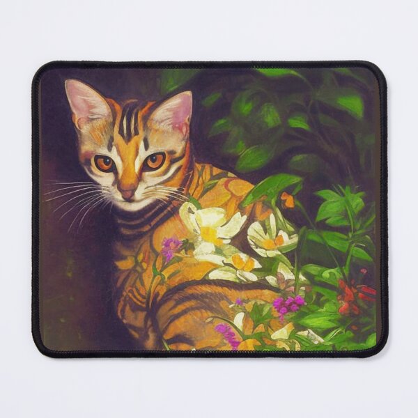 Item preview, Beautiful Abyssinian Cat in a Midnight Garden   designed and sold by Marymarice.