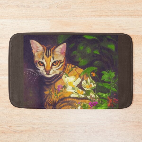 Item preview, Beautiful Abyssinian Cat in a Midnight Garden   designed and sold by Marymarice.