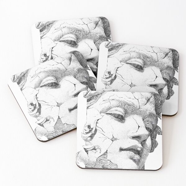 Item preview, Broken Beauty - Artistic Fragmented Face Illustration designed and sold by anass002.