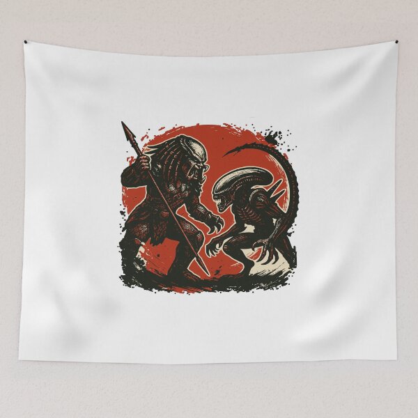 Item preview, Predator vs Alien Warrior | Sci-Fi Clash Vintage Design designed and sold by Petru&Myself.